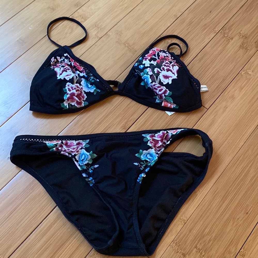 Lucky Brand floral print bikini bottom - Picture 1 of 1